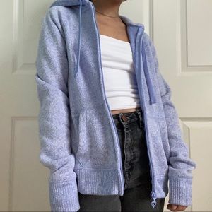 Purple zip-up hoodie